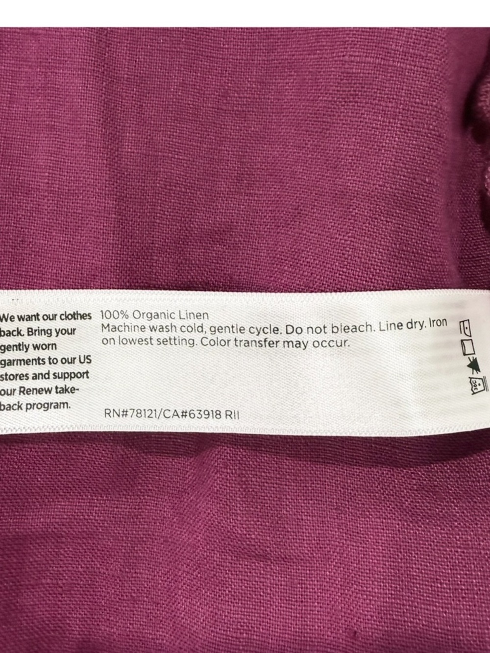 Eileen Fisher Organic Linen Crop Wide Pant & Round Neck Long Vest Set Sangria XS - Picture 10 of 16